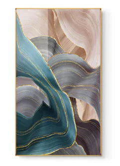 Nordic Modern Abstract Gold Ribbon  Art